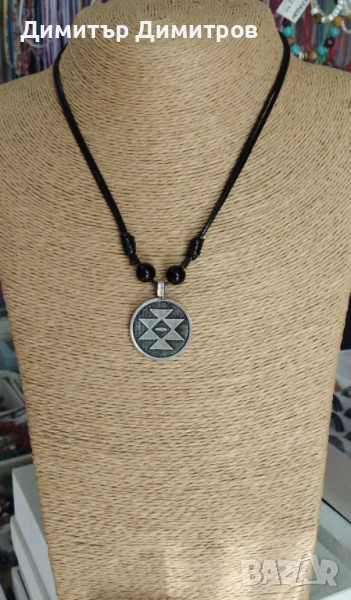 Колиета с Канатица. С оникс. Бижута Луди гъби. Български бижута., снимка 1