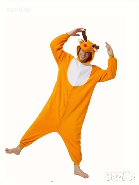 Пухкава пижама елен, снимка 1