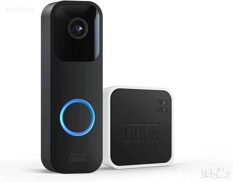 НОВ, ЗАПЕЧАТАН Blink видео звънец / Video Doorbell (най-нов модел) + модул за синхронизиране..., снимка 1