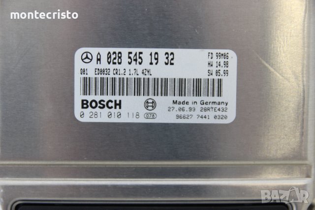 Моторен компютър ECU Mercedes A-class W168 (1998-2004г.) A 028 545 19 32 / A0285451932 / 0281010118, снимка 2 - Части - 41763090