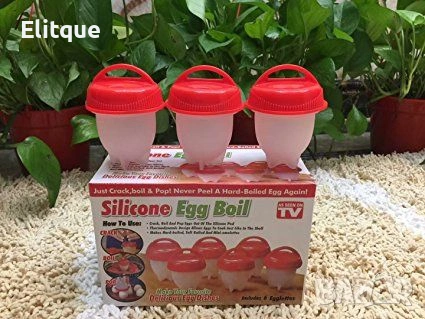 Силиконови формички за варене на яйца без черупка – комплект 6 броя