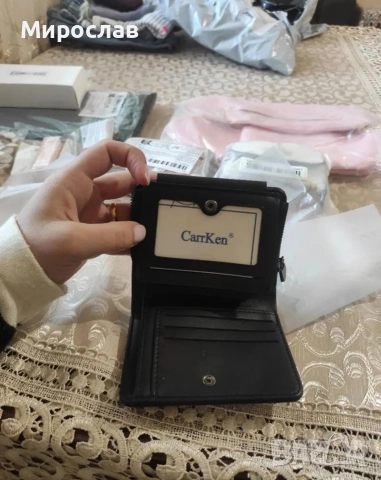 Мъжко Протмоне Черно, снимка 7 - Портфейли, портмонета - 52836233