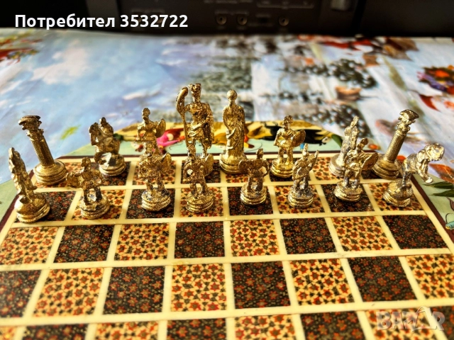 Ретро шах с метални фигури , снимка 9 - Антикварни и старинни предмети - 51626880