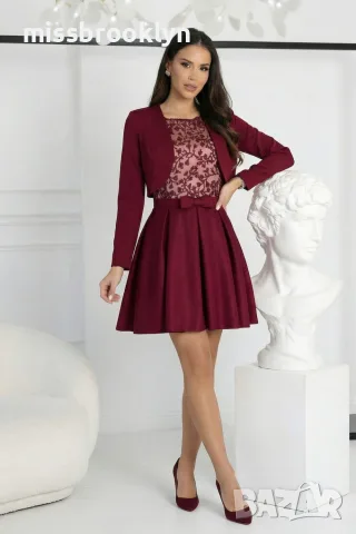 Болеро “Burgundy Touch” – цвят бордо арт.1507, снимка 2 - Сака - 55834212