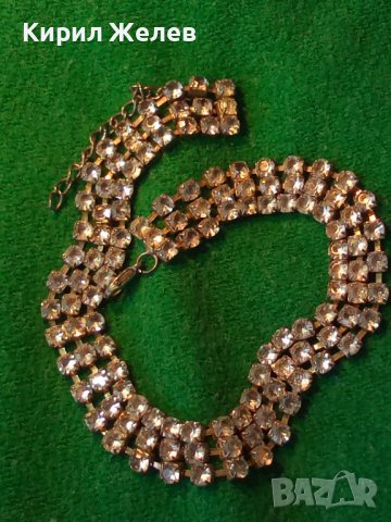 НЕЖНО ПОСРЕБРЕНО КРИСТАЛНО РЕТРО АРТ КОЛИЕ ТИП ЧОКЪР 38605, снимка 16 - Колиета, медальони, синджири - 41682635