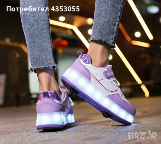 Детски маратонки с колелца, светещи обувки с колела, ролери, Heelys - НОВИ - Различна номерацив, снимка 10 - Детски маратонки - 48617546