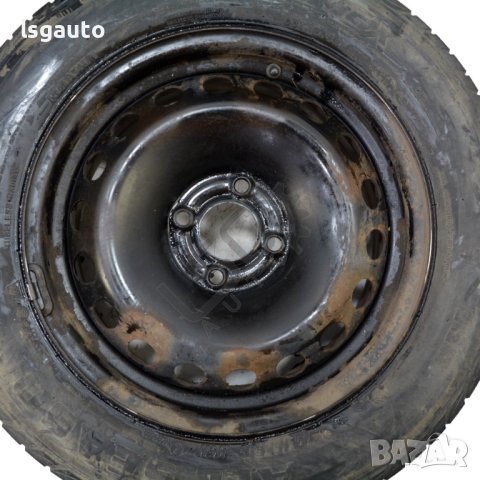 Стоманени джанти 4x100 с гуми R15 Renault Megane II 2002-2010 ID:107022, снимка 3 - Части - 41734645