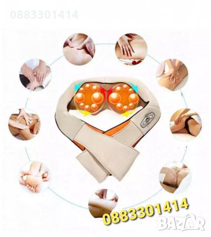 Намаление! Шиацу масажор 6 бутона, 16 масажиращи глави, снимка 3 - Масажори - 34805692