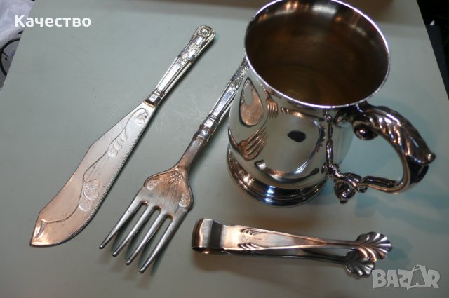 Посребрен комплект , снимка 9 - Антикварни и старинни предмети - 35757889