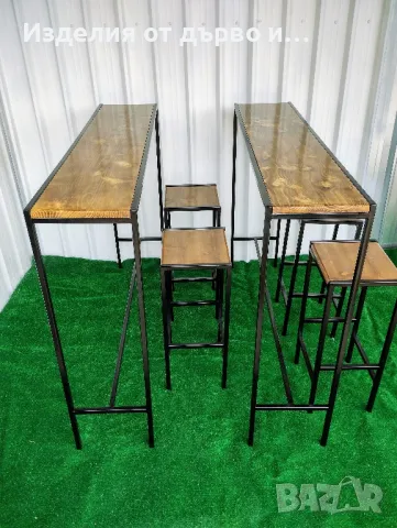 столове и маси от дърво и метал по поръчка за бар или трапезария , снимка 4 - Маси - 50287761