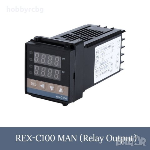 Термоконтролер REX C100, 220V, Изход реле, -199 до 1372 °C, снимка 2 - Друга електроника - 41038654