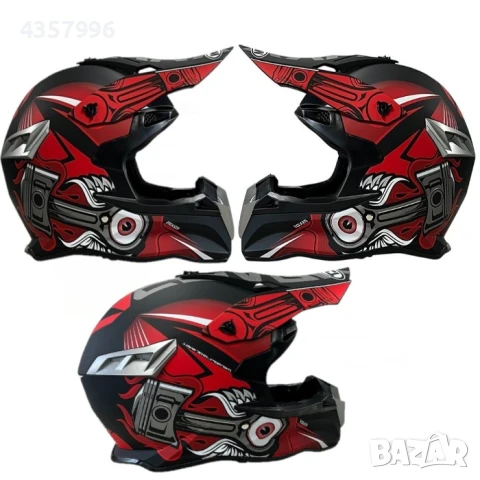 Мотокрос каска 188, S, M, L и XL, 3 цвята, снимка 2 - Аксесоари и консумативи - 50537186