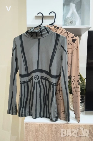 Дамска зелена блуза поло Alessa Алеса / боди рокля обувки маратонки , снимка 4 - Блузи с дълъг ръкав и пуловери - 53424467