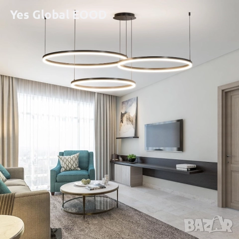 Mikeru черен LED полилей 40/60/80см димируем с функция памет