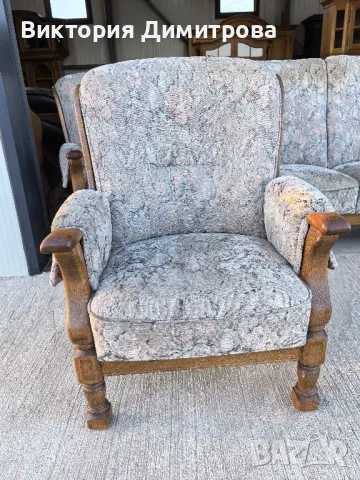 Комплект: 3 кресла + малък диван, снимка 2 - Дивани и мека мебел - 50138866