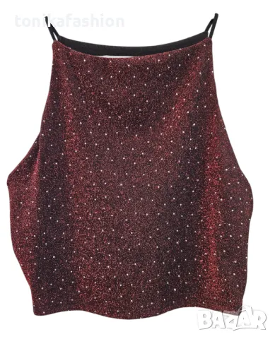 Парти късо потниче с камъчета , снимка 4 - Потници - 48614051