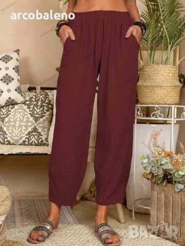 Дамски ежедневен панталон. Големи размери, 8цвята - 023, снимка 8 - Панталони - 41402630