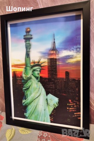 3D картина (30/40см) Статуята на Свободата, снимка 3 - Картини - 39266761