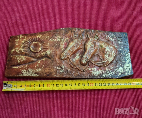 Авторска картина, дърворезба върху стара дъска. , снимка 9 - Картини - 53205259