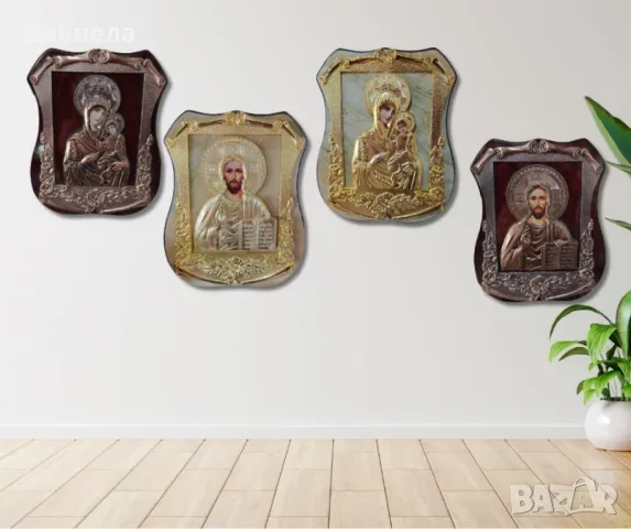 Изящна икона с красиви орнаменти, стилна рамка., снимка 5 - Икони - 49323705