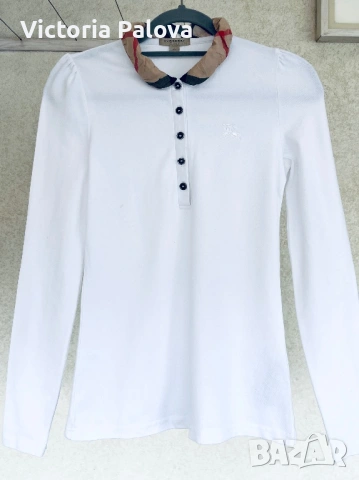 Модна къща BURBERRY BRIT дизайнерска блуза каре яка