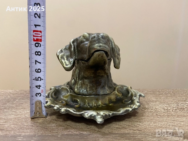 Винтидж алуминиев пепелник „Кучешка глава“, СССР, снимка 4 - Антикварни и старинни предмети - 52410401