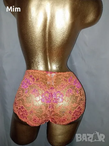 М/L Дантелена бикина на цветя в оранжево , снимка 3 - Бельо - 48448161