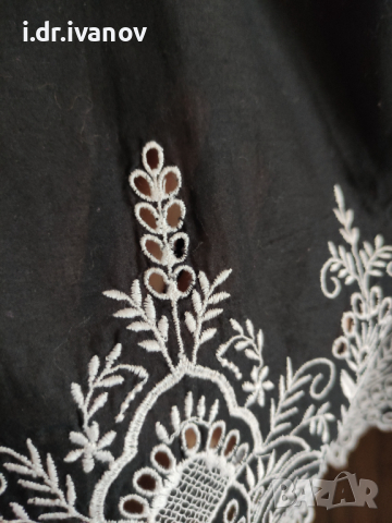 ZARA черна риза с рязана дантела, снимка 3 - Ризи - 44679928