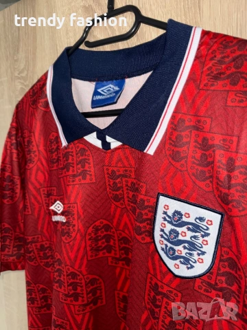 Англия – ретро футболна тениска , снимка 2 - Футбол - 53653291
