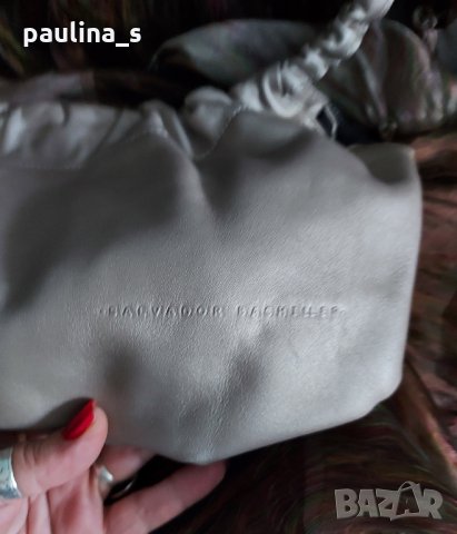 Естествена кожа / сребриста дизайнерска чанта "Savador Bachiller"® , снимка 3 - Чанти - 34130115