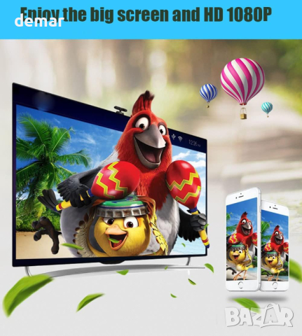 [Apple MFi Certified] Lightning към HDMI кабел 1080P цифров AV HDMI адаптер за iPhone, снимка 6 - Аксесоари за Apple - 44518499