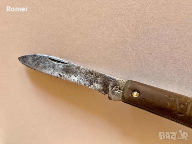 Старо българско джобно ножче Сърп и чук, снимка 3 - Антикварни и старинни предмети - 51391095
