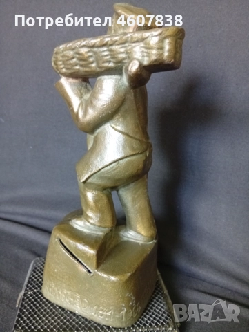 Скулптура касичка бронз 21/9 см, снимка 5 - Други - 52028419