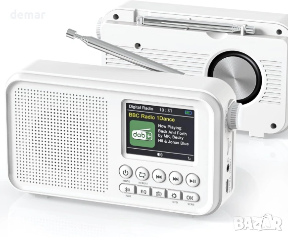 ROCAM Преносимо DAB/DAB+/FM радио, 3000mAH, 2.4" дисплей, Bluetooth 5.0 и Hi-Fi