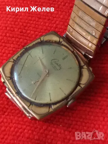 Creation MASTERSHIP 17 JEWELS SWISS Стар ВИНТИДЖ Мех. ЧАСОВНИК с ПОЗЛАТА и РАЗТЕГЛИВА ВЕРИЖКА 41238, снимка 16 - Антикварни и старинни предмети - 43328198