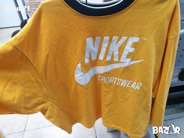 Nike Sportswear дамска жълта блуза овърсайз номер л м, снимка 13 - Блузи с дълъг ръкав и пуловери - 39571444