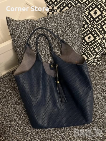 Нова голяма чанта 48/43 см,естествена телешка кожа, снимка 3 - Чанти - 51697364