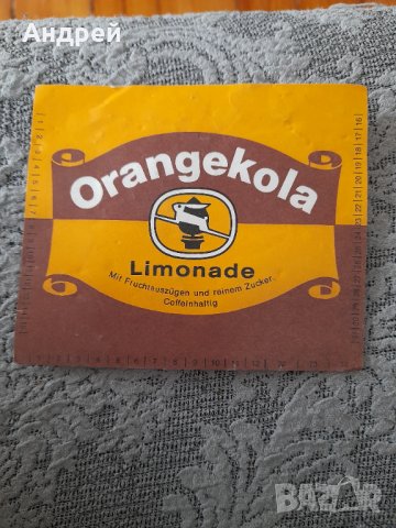 Етикет от Лимонада Orangecola