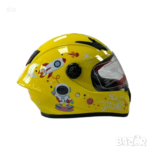 Детска каска за Скутер, Тротинетка, мотопед, мотор, АТВ, Велосипед, 4 цвята, шлем със слюда, снимка 6 - Аксесоари и консумативи - 47544870
