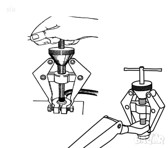 Скоба за демонтаж рамена на чистачки и клеми, 6 - 28 мм, снимка 3 - Аксесоари и консумативи - 49891571