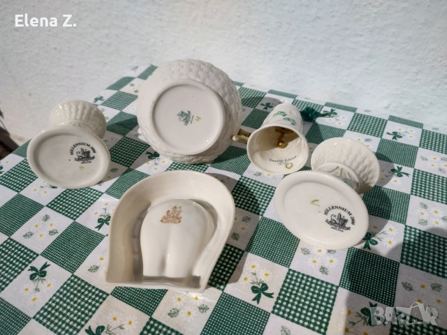 Комплект от 5 части Belleek Ирландия, снимка 6 - Други - 53656580