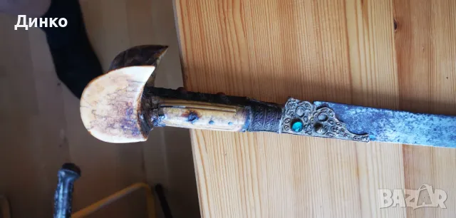 Османски ятаган  от 19век., снимка 7 - Антикварни и старинни предмети - 50337061