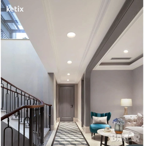 Комплект от 2 броя LED прожектор 7W,3000К,топло бяло, снимка 4 - Лед осветление - 53617077