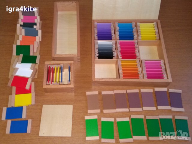 Монтесори цветни сензорни кутии 3бр. ПЪЛЕН КОМПЛЕКТ, снимка 2 - Образователни игри - 38857460