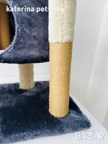 Котешка Катерушка МО10 - Сив цвят с бежово, снимка 3 - За котки - 53744358