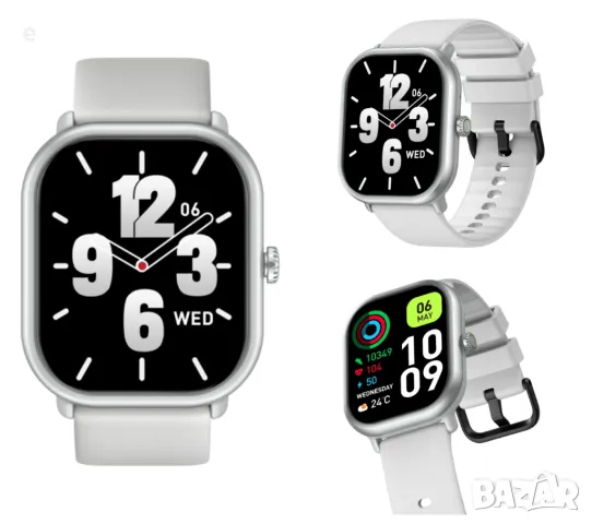Смарт часовник Zeblaze GTS 3 PRO, AMOLED, 1.97'', Разговори,Водоустойчив. Бял НОВ, снимка 8 - Смарт часовници - 47963051