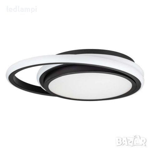 LED Плафониера 38W Черна Неутрално Бяла Светлина