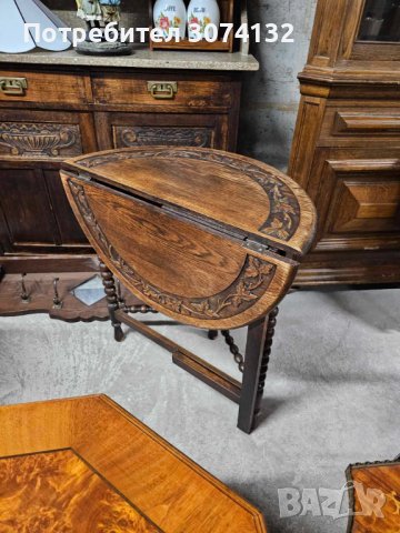 Уникална масичка/конзола с дърворезба, снимка 3 - Маси - 41841866
