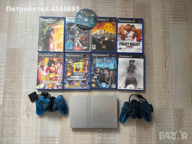 PlayStation 2 Slim + игри + 2 контролера 65€
