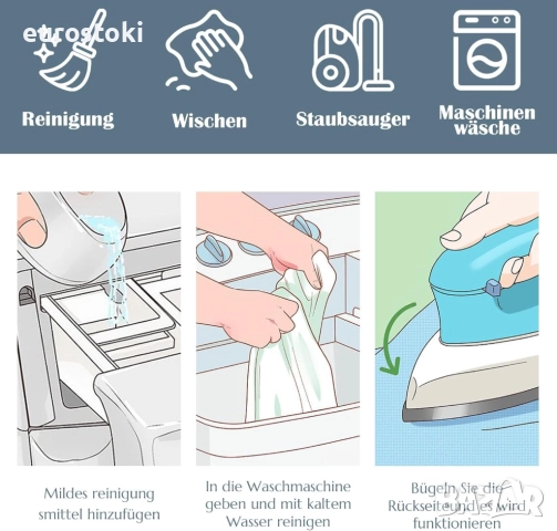 TOPICK Противоплъзгаща пътека за антре 60 x 300 см, переща се, супер тънъка, сгъваема, винтидж, снимка 5 - Пътеки - 51856666